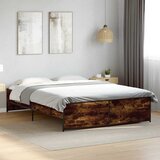  Okvir za krevet boja hrasta 150x200cm konstruirano drvo i metal | shoptok.hr