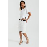 Legendww ženska pamučna krop majica u beloj boji Cene