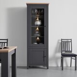 Bessagi Home Vitrina Claudio, Temno Siva, Barva Hrasta, Led | Shoptok.si