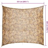  Kamuflažna mreža s torbom za pohranu 521 x 493 m boja pijeska | shoptok.hr