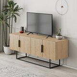 Marckeric TV omarica v hrastovem dekorju v naravni barvi 140x55 cm Titan – | Shoptok.si