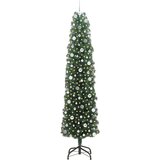 vidaXL Umestno božično drevo Zelena 240 cm PVC in Jeklo in Plastika | Shoptok.si
