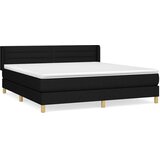  Krevet s oprugama i madracem crni 180x200 cm od tkanine | shoptok.hr