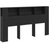  Glava kreveta s ormarićem Crni hrast 180 x 18,5 x 102,5 cm | Eponuda.com