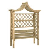Furnova Vrtna pergola s streho in klopjo impregnirana borovina, (21918904) | Shoptok.si