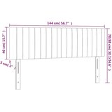  LED uzglavlje tamnoplavo 144x5x78/88 cm baršunasto | shoptok.hr