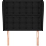  Uzglavlje s u&amp;scaron;ima crno 93x23x118/128 cm od tkanine Slike