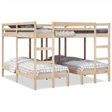vidaXL Trostruki okvir kreveta na kat 200x200/80x200 cm od borovine | shoptok.hr
