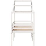 vidaXL Visoki krevet s krovom bijeli 90 x 190 cm od masivne borovine | shoptok.hr
