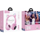 hoco. Slušalice bežične, Bluetooth - W27 Cat Ear Pink | shoptok.hr