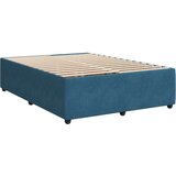 vidaXL Box spring postelja z vzmetnico modra 160x200 cm žamet | Shoptok.si