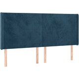  LED uzglavlje tamnoplavo 203 x 16 x 118/128 cm od tkanine | shoptok.hr