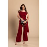 Fenzy Elegantni Asimetrični Komplet Majice I Hlača, Bordo | shoptok.hr