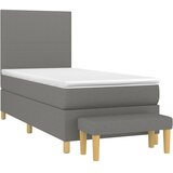  Okvir kreveta s oprugama i madrac tamnosivi 80x200cm od tkanine | shoptok.hr