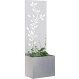 vidaXL Vrtni Sadič s Dekorativnom Pločom Srebrna 50 x 140 cm | shoptok.hr