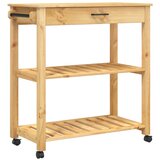 Furnova Kuhinjski voziček MONZA 84x40x90 cm trdna borovina, (21951320) | Shoptok.si