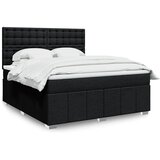  Krevet s oprugama i madracem crni 180x200 cm od tkanine | shoptok.hr