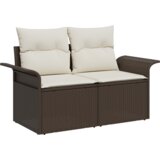  6 komadni set vrtne sofe s jastučićima smeđi poli ratan | shoptok.hr