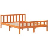  Okvir kreveta s uzglavljem voštano smeđi 160x200 cm od borovine | shoptok.hr