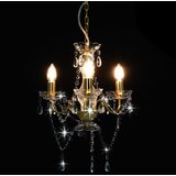  Luster s perlama zlatni okrugli 3 x E14 | shoptok.hr
