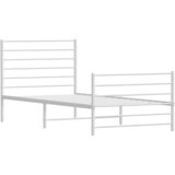  Metalni okvir kreveta uzglavlje i podnožje bijeli 100x200 cm | Eponuda.com