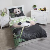 Jerry Fabrics Enojna bombažna otroška posteljnina 140x200 cm Panda – | Shoptok.si