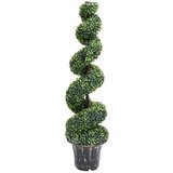 vidaXL Umetni pušpan spirala z loncem zelene barve 117 cm Cene