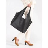 Shelvt Black large eco-leather handbag | Shoptok.si