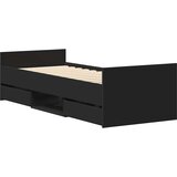  Okvir kreveta s uzglavljem i podnožjem crni 90 x 200 cm | Eponuda.com