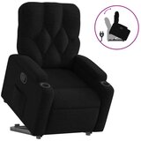  Naslonjač na podizanje od tkanine crni | shoptok.hr