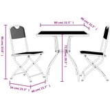  3-dijelni vrtni blagovaonski set antracit metalni mrežasti | shoptok.hr