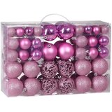 Tutumi Set Roza Plastičnih Kuglica za Božićno Drvo - 100 komada | shoptok.hr
