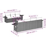  8-dijelni set vrtnih sofa od poliratana s jastucima svjetlosivi | shoptok.hr