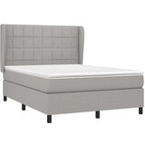  Krevet s oprugama i madracem svjetlosivi 140x190 cm od tkanine | shoptok.hr