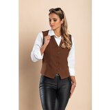 Fenzy eleganten brezrokavnik z gumbi 8931, rjav | Shoptok.si