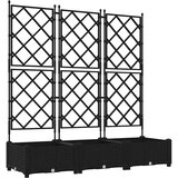  Vrtna saksija 3 pcs Crna 120 x 40 x 125,5 cm Plastika | shoptok.hr