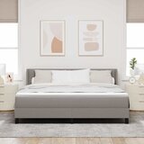  Krevet s opruga kutije Sivo-smeđa 200 x 180 cm tkanina | shoptok.hr