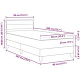 vidaXL Box Spring Postelja z Vzmetnico Črna 90x200 cm Tkanina | Shoptok.si