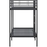 Krevet na kat bez madraca crni 90x190 cm čelik | Eponuda.com