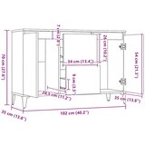  Komoda siva boja betona 102 x 35 x 70 cm od konstruiranog drva | Eponuda.ba