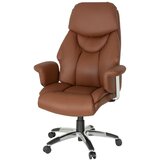 MID.YOU Pisarniški Stol Prado, Rjava, Pravo Usnje | Shoptok.si