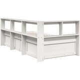  Krevet s regalom za knjige bez madraca bijeli 90x190cm borovina | shoptok.hr