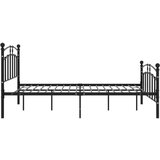  Za krevet crni metalni 200 x 200 cm | shoptok.hr