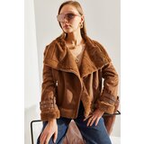Bianco Lucci Women's Buckled Suede Coat | shoptok.hr