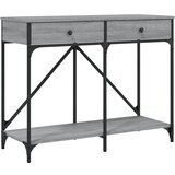 Maison Chic Konzolna mizica - miza ob steni siva sonoma 100x39x78,5 cm inženirski les, (21785867) Cene