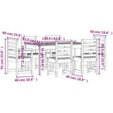  7-dijelni vrtni blagovaonski set od masivne borovine | shoptok.hr