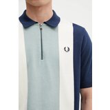 Fred Perry Pamučna polo majica boja: tirkizna, s uzorkom, K9728.Y90 | shoptok.hr