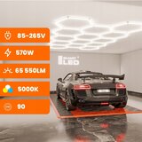  LED prigušiva stropna svetiljka HEXAGON LED/570W/85-265V 5000K CRI 90 IP54 bela | Eponuda.com
