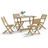  The Living Store Vrtna jedilna garnitura 5-delna trden akacijev les - Vrtna Jedilna Garnitura, (21457366) | Shoptok.si