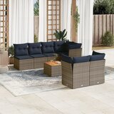 vidaXL 8-dijelni set vrtnih sofa od poliratana s jastucima sivi | shoptok.hr